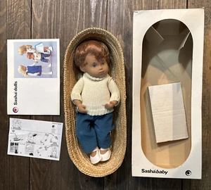 Sasha Baby Doll Ginger Red Hair Net 515s Basket Box Wrist Tag Pamphlets 12" Vtg - Picture 1 of 24