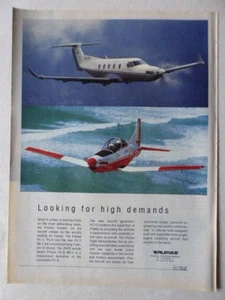 2/1996 PUB PILATUS PC-12 BUCHE PILATUS PC-7 MK II JPATS TRAINER ORIGINAL ANZEIGE - Bild 1 von 1