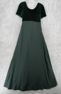 Vintage Michaelangelo Kleid 6 Kleid Samt Chiffon Blumen Schleppe Event Whimsigoth - Bild 1 von 12