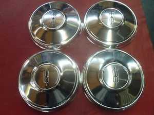 VINTAGE NOS 1971-85 OLDSMOBILE 442 CUTLASS DOG DISH POVERTY HUBCAPS WHEEL COVERS - Picture 1 of 8