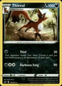 2x (SWSH01-126) Thievul Rare Pokemon Sword & Shield Card # 126 - Picture 1 of 1