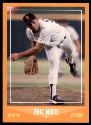 1988 Score. Eric Nolte Baseball Cards #568 - Image 1 of 2