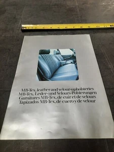 1978 1979  Mercedes MB TEX COLOR Catalog 300D 280 450 SEL 6.9 SL SLC - Picture 1 of 7