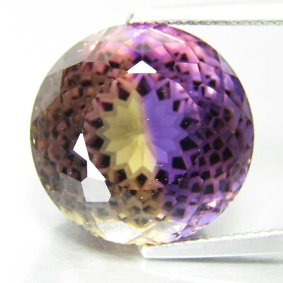 Pedra preciosa 14,18 ct deslumbrante ametrina natural 15 mm redonda extravagante corte faltando ref-VDO - Imagem 1 de 4