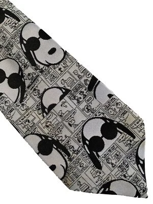 "Corbata Snoopy Peanuts Gang Joe Genial Cervantes Dibujos Animados Negra 3,5 X 56,5"" De Colección" Foto 1 de 4