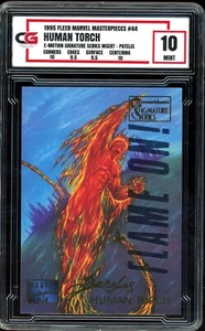 1995 Marvel Masterpieces #44 EMOTION SIGNATURE SERIES Human Torch GRADED CG 10 - Picture 1 of 1