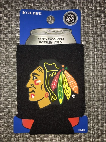 CHICAGO BLACKHAWKS NHL CAN COOLER COLLAPSIBLE INSULATED BOTTLE HOLDER BY KOLDER Cover
