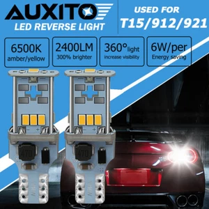 AUXITO T15 921 912 LED Reverse Backup Light Bulb White for Chevrolet Ford CANBUS - Picture 1 of 12