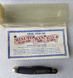 S W CUT (SCHRADE WALDEN) USA 1775 MINUTE MAN MM2 Pocket Knife ORIGINAL packaging