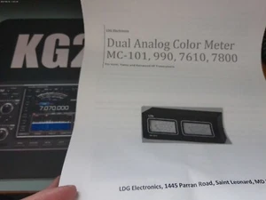 LDG MC-101 Podwójny analogowy miernik kolorów do nadajników-odbiorników YAESU FTDX-101D/M - Zdjęcie 1 z 6