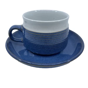 Teacup and Saucer -Blue - Denby - Chatsworth - As New Vintage - 8 Available - Picture 1 of 5