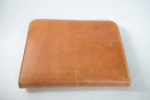 Vintage Leder Folio (UW4/JSF6) David's of Hollywood Reißverschluss Büro Etui - Bild 1 von 10