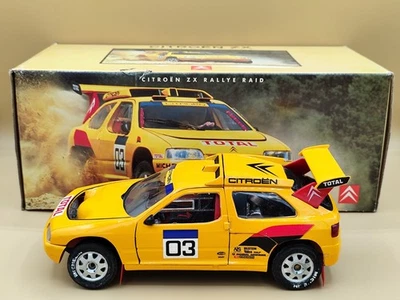 1/18 Citroën ZX Rallye Raid Jaune 1991 Solido ref: 8503 Made in France Défauts - Photo 1/3