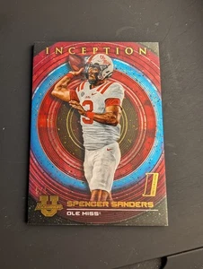Spencer Sanders Red /5 Inception 2022 Bowman Chrome U University Ole Miss OkieSt - Picture 1 of 2