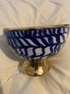Cuenco Rvan Hoffmann MMXIV Anthropologies azul y dorado excelente. - Imagen 1 de 4