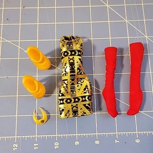 Monster High Claudia Wolf Frights Camera Action Gold Shoes Dress Socks Neckless - Picture 1 of 5