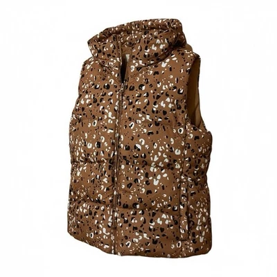 Chaleco acolchado con estampado de leopardo LOFT Foto 1 de 2