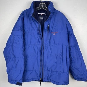 Polo Sport Ralph Lauren Puffer Coat Herren XL Blau Daunenmischung Vintage 90s - Bild 1 von 12