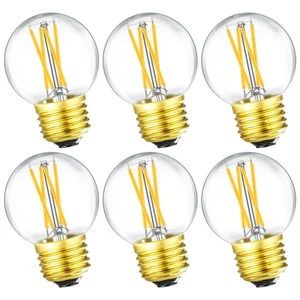 Dimmable Wall sconces Edison Bulb G16.5 4W Equal 40 watt AC120V Clear Glass S... - Picture 1 of 8