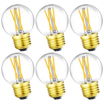 Dimmable Wall sconces Edison Bulb G16.5 4W Equal 40 watt AC120V Clear Glass S... - Image 1 of 4