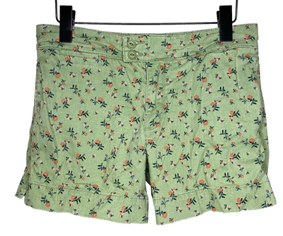 Sanctuary x Anthropologie Odyssy Green Floral Shorts Cotton Women's 27 Chino - Image 1 of 4