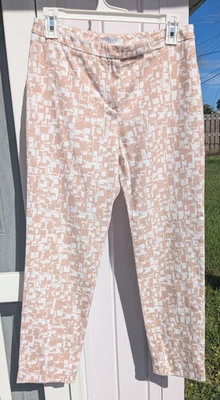 Peserico Pants Trousers Beige & White Model P04953 Ital sz 42 (actual 29 x 27) - Image 1 of 4
