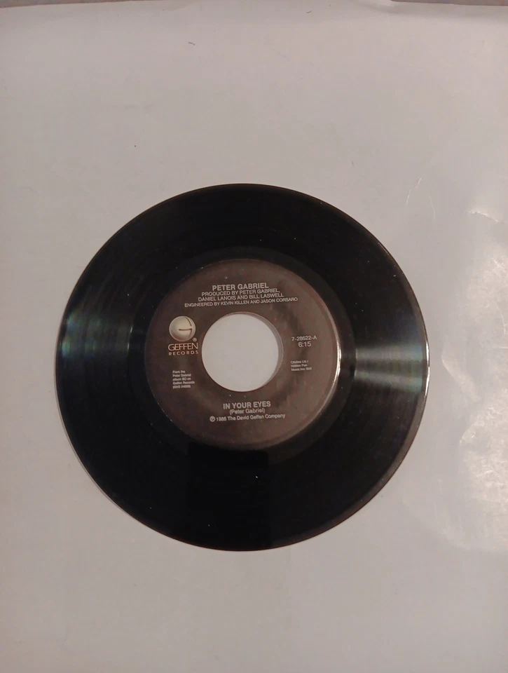 45 RPM "IN YOUR EYES/IN YOUR EYES (SPECIAL MIX)" PETER GABRIEL - WITH PICTURE - Image 1 of 4