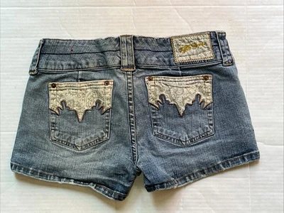 Pantalones Cortos De Colección Y2K Tyte Jean Juniors 5 Azul Desteñido Denim Tiro Bajo Bolsillos Foto 1 de 4