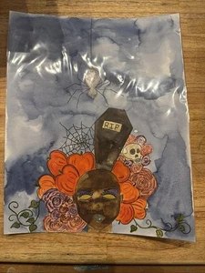 Halloween Flower Watercolor Original, Garden Girl , Andrew’s Art Watercolor Ooak - Picture 1 of 2