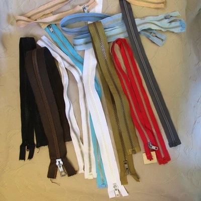 11 teilbare Reißverschlüsse, neu, für Jacken, unterschiedliche Längen und Farben - Bild 1 von 3