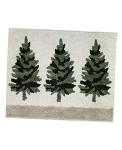 - Bath Rug, Cotton Bath Mat, Ideal Christmas Decorations, 20" x 30" (Trees - Picture 1 of 2