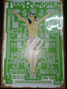 TODD RUNGREN Godless Ones Don't Understand TIN SIGN 8x12 HOUSE OF BLUES May 19th - Picture 1 of 2