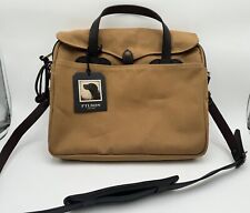 FILSON RUGGED TWILL ORIGINAL BRIEFCASE BRIDLE LEATHER BRASS TAN or OTTER GREEN