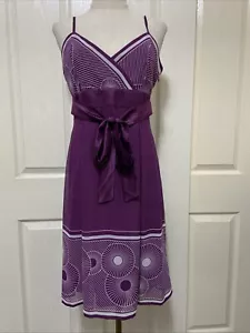ESPRIT COLLECTION Purple Spaghetti Strap Lined Chiffon Dress ~ Size 12 - Picture 1 of 13