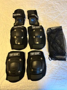 Tuff Gear Teen Adult Wrist Elbow Knee Pads Black Carry Bag WILL BE TRASH SOON - Picture 1 of 6