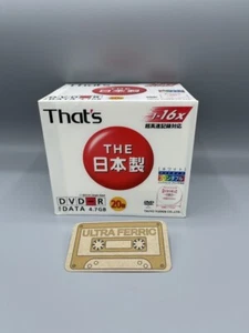 THAT'S TAIYO YUDEN JAPAN DVD-R 4.7GB 16X PRINTABLE PACK OF 20 -BEST DVD-R EVER! - Picture 1 of 2