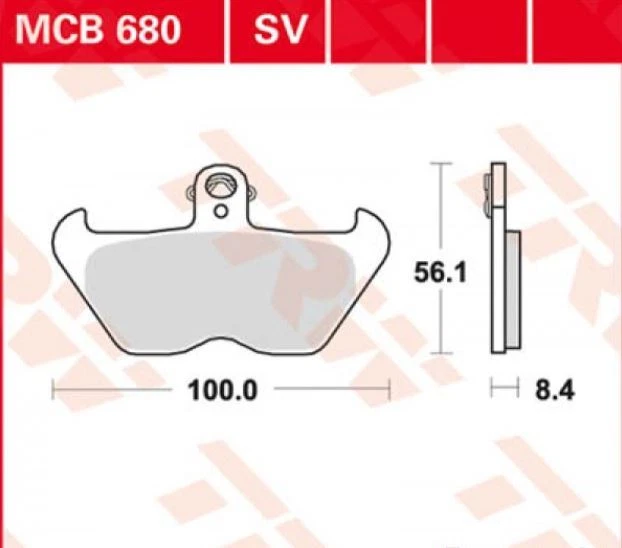 Plaquettes de frein Avant TRW Lucas MCB680 BMW K 1000 RS (16V) ABS 100 89-92