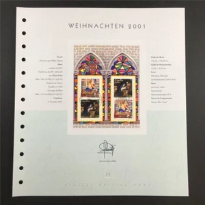 GERMANY ART-EDITION 2001/35 SPAIN BLOCK 102 WEIHNACHTEN CHRISTMAS NOEL NAVIDAD - Picture 1 of 2