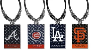 Siskiyou MLB Diamond Plate Rope Necklace - Choose Team - Picture 1 of 12
