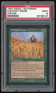 1997 MTG Magic the Gathering Card Visions Elefantengras PSA 9 TCG - Bild 1 von 2
