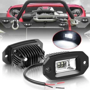 2X 3"in LED Work Light Bar Flush Mount Driving Pods Flood Offroad Fog SUV ATV 4" - Picture 1 of 9