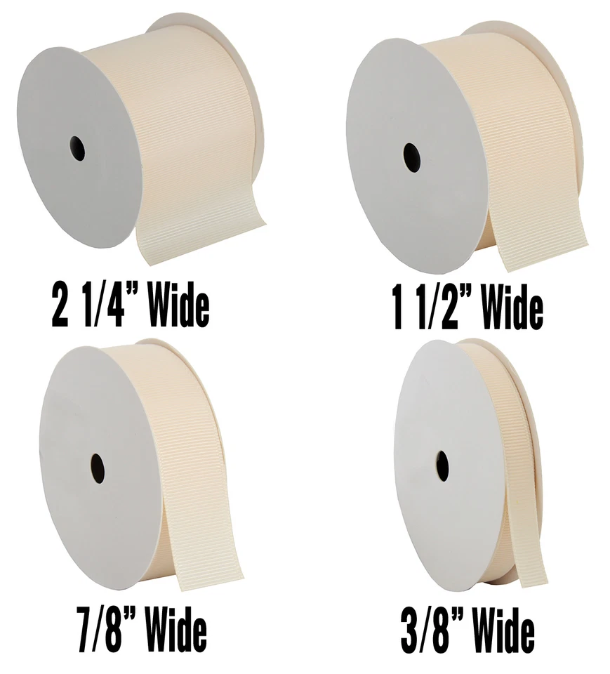 Grosgrain Ribbon 3/8",7/8",1 1/2",2 1/4" widths 10 yd rolls 25 colors - Image 1 of 4