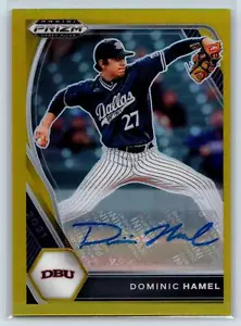 Dominic Hamel 2021 Panini Prizm Draft Autographs Gold Prizm AU,SN #/10 Mets - Picture 1 of 2