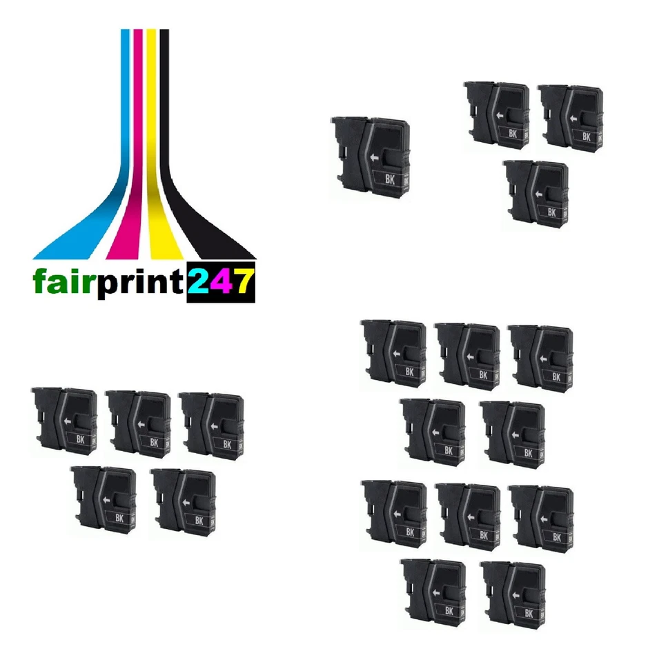 Druckerpatronen für Brother ersetzt LC980 BK schwarz 18ml kein original - Bild 1 von 1