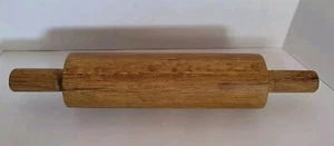 Vtg. Primitive Wooden Rolling Pin One Piece 18” Farm Décor Hardwood 3" Diameter - Picture 1 of 7