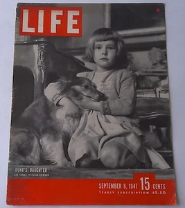 Revista Life (hija del duque) SOLO CUBIERTA 8 de septiembre de 1947 - Imagen 1 de 1