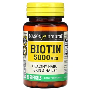 Biotin, 5,000 mcg, 60 Softgels - Picture 1 of 2