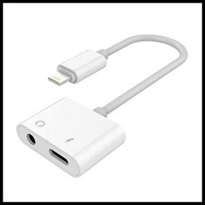 iPhone to 3.5mm Splitter 2in1 Adapter to AUX Headphone and Charger - Picture 1 of 3