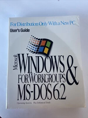 Microsoft Windows Workgroups & MS-DOS 6.2 PC User's Guide COA NEW - Image 1 of 4