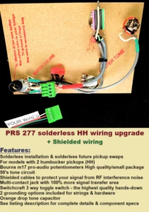 PRS 277 Solderless Wiring Upgrade + Shielded Wiring + High Quality Components - Picture 1 of 8